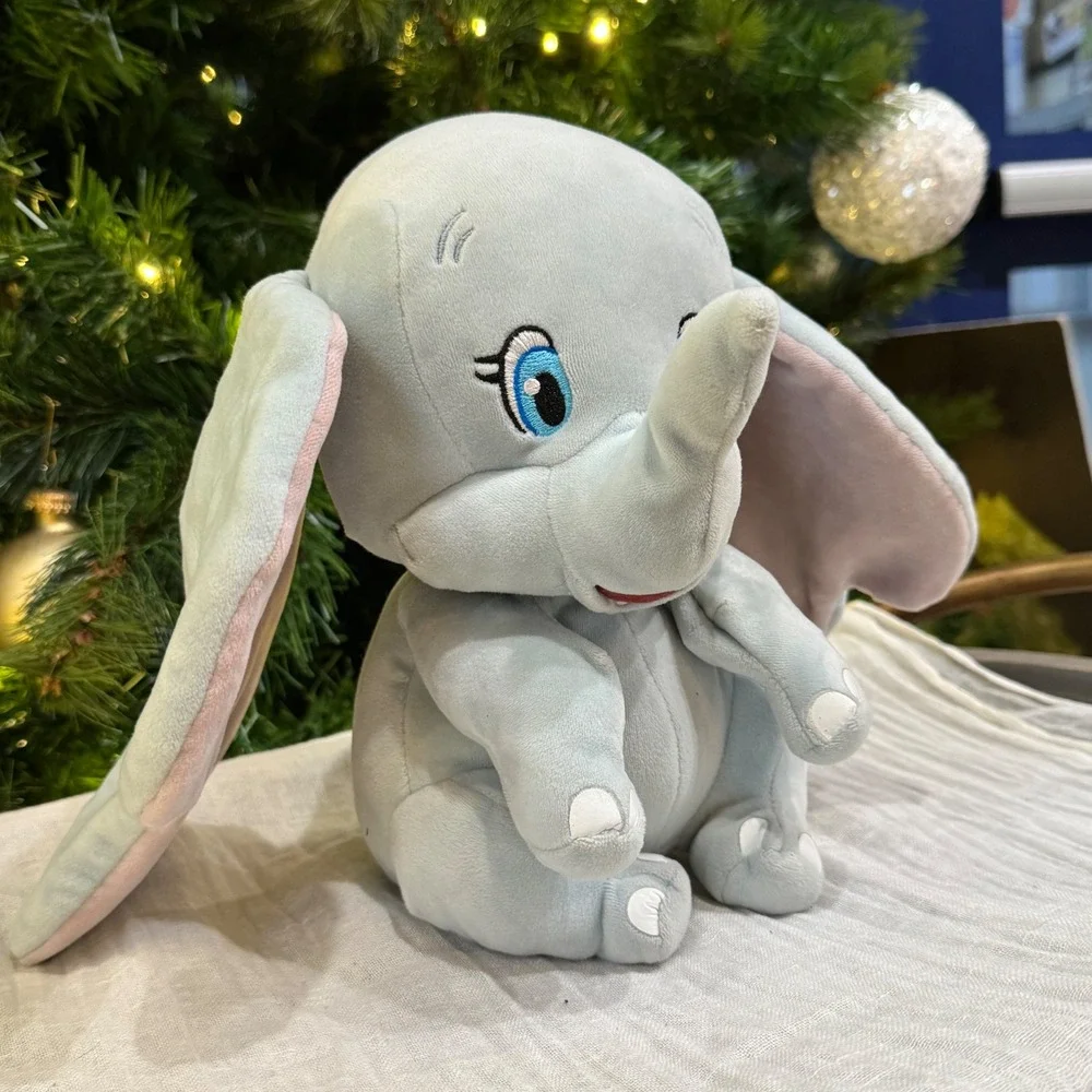 Ty Sparkle Dumbo Plush‎ Toy Disney Elephant Gray Pink Ears Stuffed Animal